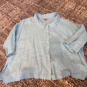 Flax Button-Up Shirt- 100% Linen